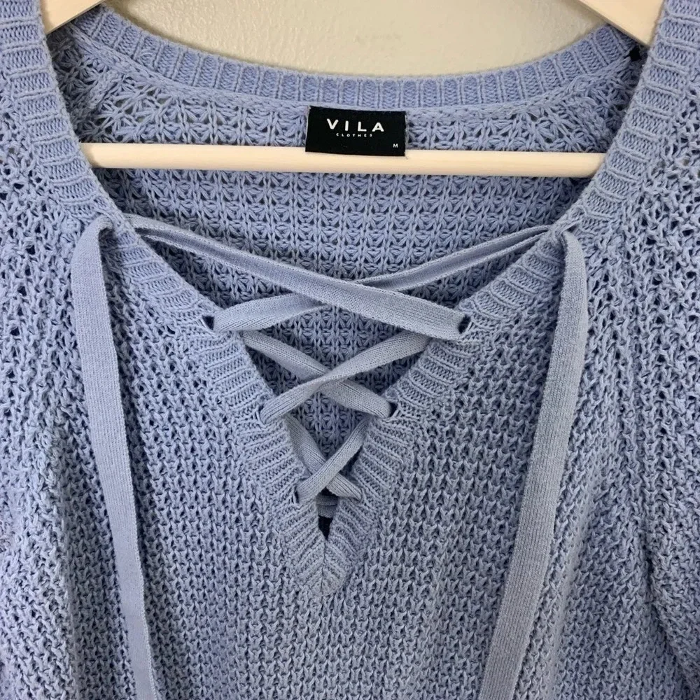 ASOS Vila • Lace Up Knit Sweater - Eventide